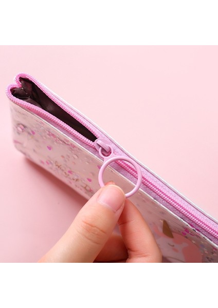 No.3 Tarzı Kawaii Unicorn Çiçek Pullu Büyük Kalem Kutusu Yaratıcı Pvc Kalem Kutusu Çocuklar Için Sevimli Kalem Çantası Hediye Okul Malzemeleri Pencilpouch (Yurt Dışından)