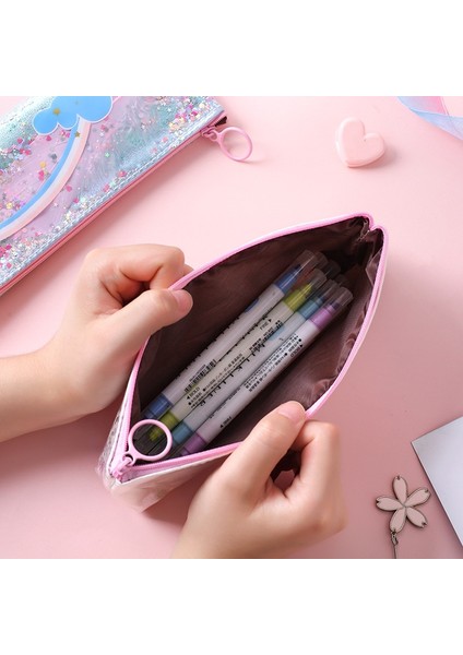 No.3 Tarzı Kawaii Unicorn Çiçek Pullu Büyük Kalem Kutusu Yaratıcı Pvc Kalem Kutusu Çocuklar Için Sevimli Kalem Çantası Hediye Okul Malzemeleri Pencilpouch (Yurt Dışından)