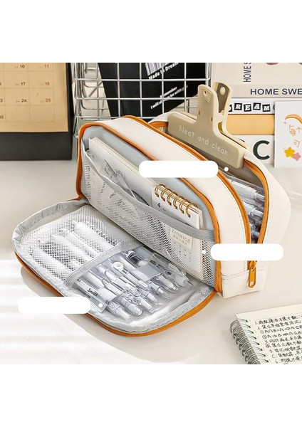 Çift Katmanlı Kalem Kutusu Büyük Kapasiteli Trousse Kalem Kutusu Okul Malzemeleri Kalemlik Sevimli Kırtasiye Estuche Escolar Kalem Kılıfı (Yurt Dışından) modelleri