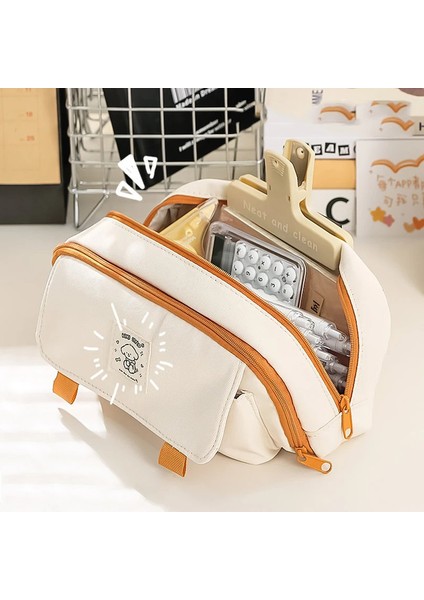 Çift Katmanlı Kalem Kutusu Büyük Kapasiteli Trousse Kalem Kutusu Okul Malzemeleri Kalemlik Sevimli Kırtasiye Estuche Escolar Kalem Kılıfı (Yurt Dışından) fırsatları