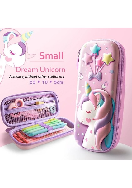 Küçük Rüya Tek Boynuzlu At Stili Güzel Pembe Unicorn Karikatür 3D Kalem Kutusu Saklama Kutusu Kalem Çantası Okul Öğrencisi Için Kawaii Kız Kılıfı Silgi Tutucu Kırtasiyeci (Yurt Dışından) fiyatları