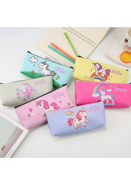 Gül Kırmızı Stili 1 Adet Kawaii Sevimli Unicorn Kalem Kutusu Çocuklar Için Büyük Pu Kalem Çantası Kılıfı Hediye Okula Dönüş Kırtasiye Okul Malzemeleri Estuches (Yurt Dışından) fiyatları