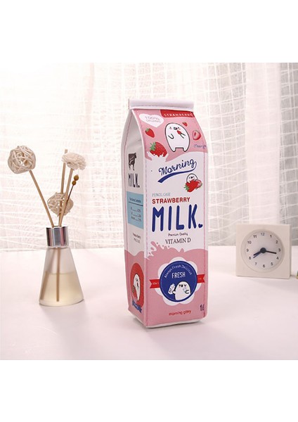 Bir Stil Kawaii Meyve Süt Karton Tasarım Kalem Kutusu Pu Su Geçirmez Okul Kaynağı Öğrenci Kırtasiye Büyük Depolama Çocuklar Hediye Drog (Yurt Dışından)
