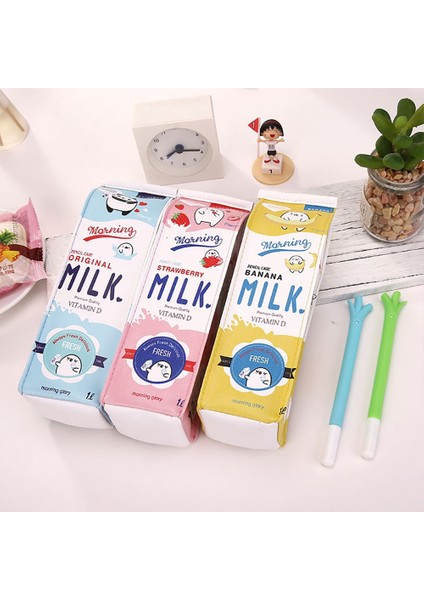 Bir Stil Kawaii Meyve Süt Karton Tasarım Kalem Kutusu Pu Su Geçirmez Okul Kaynağı Öğrenci Kırtasiye Büyük Depolama Çocuklar Hediye Drog (Yurt Dışından) fiyatları