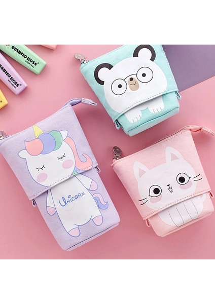 Siyah Ekose Tarzı Sevimli Tuval Esnek Kalem Kutusu Kawaii Büyük Kapasiteli Okul Öğrenci Malzemeleri Kalem Çantası Kırtasiye Hediye Organizatör Tutucu Kutusu (Yurt Dışından) fırsatları