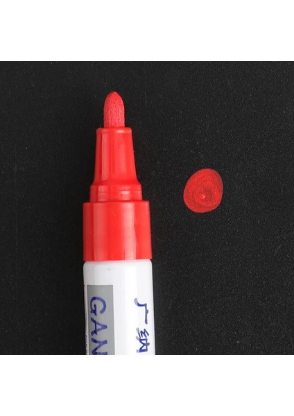 Kırmızı Stil 12 Renk Su Geçirmez Araba Lastiği Lastik Sırtı CD Metal Kalıcı Boya Marker Graffti Yağlı Marker Macador Caneta Kırtasiye (Yurt Dışından)