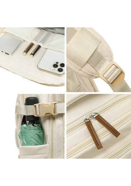 Büyük Kapasiteli Seyahat Sırt Çantası Kadın Erkek Su Geçirmez Naylon 15.6 Inç Dizüstü Iş Gezisi Sırt Çantası Üniversite Öğrencileri Okul Çantası (Yurt Dışından) fiyatları