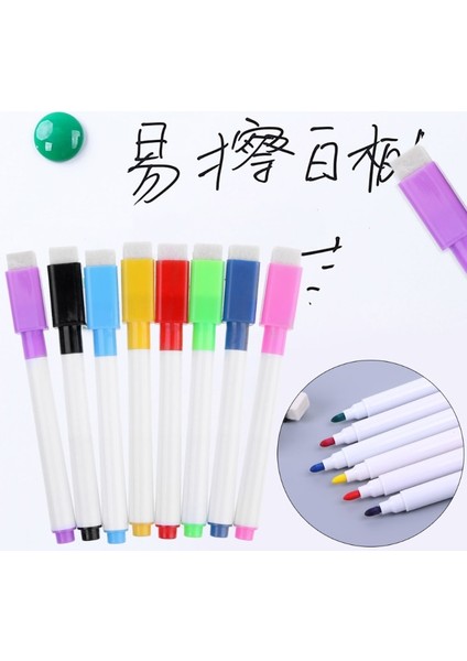 1 Takım Manyetik Beyaz Tahta Kalem Silinebilir Işaretleyici Ofis Okul Malzemeleri 8 Renk Dropship (Yurt Dışından) fiyatları