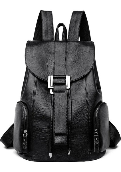 Deri Sırt Çantası Kadın Yeni Varış Moda Kadın Sırt Çantası Dize Çanta Büyük Kapasiteli Okul Çantası Mochila Feminina (Yurt Dışından)