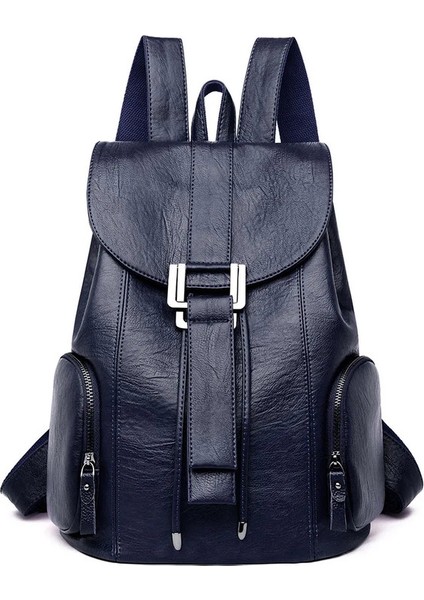 Deri Sırt Çantası Kadın Yeni Varış Moda Kadın Sırt Çantası Dize Çanta Büyük Kapasiteli Okul Çantası Mochila Feminina (Yurt Dışından)