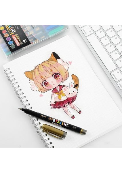 8 Renk Seti Stili 8 Renk Metalik Grafiti Işaretleyiciler Set Fosforlu Kalemler Boya Kalemleri Craftwork Çizim Işaretleyici Sanat Kawaii Kırtasiye Öğrenci Malzemeleri (Yurt Dışından) fırsatları