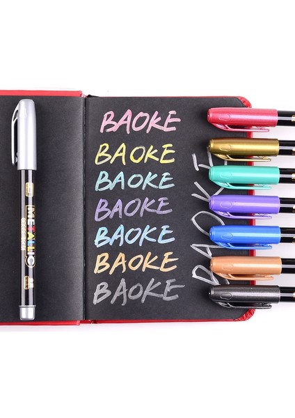 8 Renk Seti Stili 8 Renk Metalik Grafiti Işaretleyiciler Set Fosforlu Kalemler Boya Kalemleri Craftwork Çizim Işaretleyici Sanat Kawaii Kırtasiye Öğrenci Malzemeleri (Yurt Dışından) indirimleri