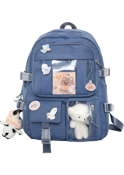 Popüler Pembe Mor Renkli Kız Lise Öğrenci Sırt Çantaları (Yurt Dışından)