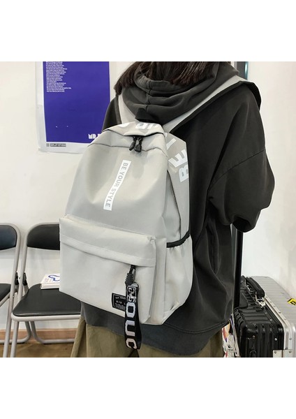 Siyah Okul Çantası Büyük Kapasiteli Öğrenci Sırt Çantası Seyahat Saklama Çantaları Bilgisayar Koruma Eğlence Sırt Çantası Dağcılık Çantaları Yeni (Yurt Dışından) fırsatları