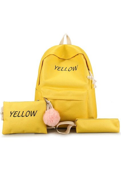 3 Adet Kawaii Sırt Çantası Büyük Kapasiteli Erkek ve Kadın Seyahat Çantası Genç Öğrenci Okul Çantası Günlük Moda Commuting Sırt Çantası (Yurt Dışından)