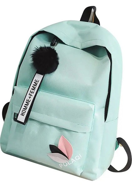 Baskılı Yapraklar Sırt Çantası Büyük Kapasiteli Sırt Çantası Fermuar Taşınabilir Sırt Çantası Kadın Omuz Çantası Öğrenci Okul Çantası (Yurt Dışından)