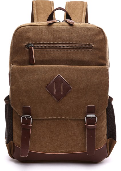 Erkekler Için Büyük Vintage Tuval Sırt Çantası Tuval Kitap Çantası Çoğu 15.6 Inç Dizüstü Bilgisayar Okul Dizüstü Bilgisayar Çantası Yürüyüş Seyahat Sırt Çantası Uyar (Yurt Dışından)