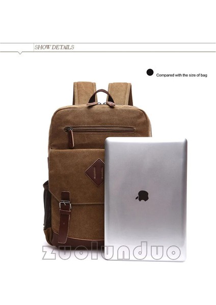 Erkekler Için Büyük Vintage Tuval Sırt Çantası Tuval Kitap Çantası Çoğu 15.6 Inç Dizüstü Bilgisayar Okul Dizüstü Bilgisayar Çantası Yürüyüş Seyahat Sırt Çantası Uyar (Yurt Dışından) fırsatları