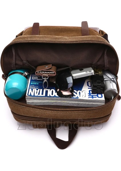 Erkekler Için Büyük Vintage Tuval Sırt Çantası Tuval Kitap Çantası Çoğu 15.6 Inç Dizüstü Bilgisayar Okul Dizüstü Bilgisayar Çantası Yürüyüş Seyahat Sırt Çantası Uyar (Yurt Dışından) indirimleri