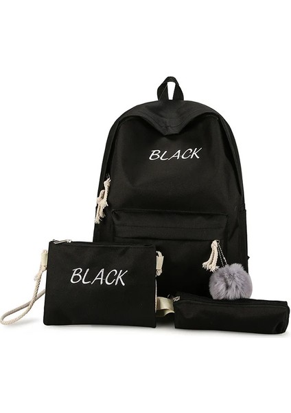 3 Adet Kawaii Sırt Çantası Büyük Kapasiteli Erkek ve Kadın Seyahat Çantası Genç Öğrenci Okul Çantası Günlük Moda Commuting Sırt Çantası (Yurt Dışından)