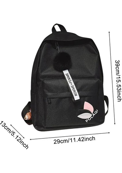 Baskılı Yapraklar Sırt Çantası Büyük Kapasiteli Sırt Çantası Fermuar Taşınabilir Sırt Çantası Kadın Omuz Çantası Öğrenci Okul Çantası (Yurt Dışından) indirimleri