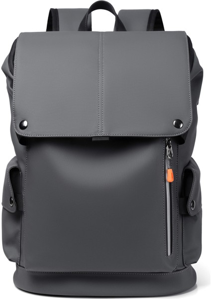 Pu Deri Su Geçirmez Erkek Dizüstü Sırt Çantası Iş Için Büyük Bilgisayar Sırt Çantası Şehirli Adam Sırt Çantası USB Şarjı (Yurt Dışından)