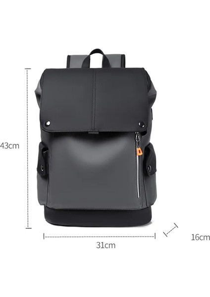 Pu Deri Su Geçirmez Erkek Dizüstü Sırt Çantası Iş Için Büyük Bilgisayar Sırt Çantası Şehirli Adam Sırt Çantası USB Şarjı (Yurt Dışından) fiyatları