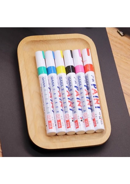 ve Stil 12 Renk Su Geçirmez Araba Lastiği Lastik Sırtı CD Metal Kalıcı Boya Marker Graffti Yağlı Marker Macador Caneta Kırtasiye (Yurt Dışından)