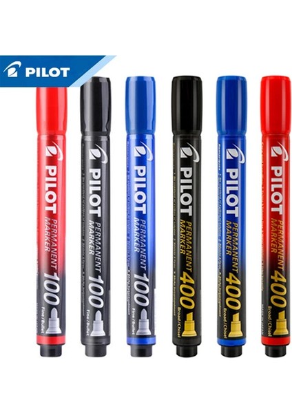Yuvarlak Kafa Mavi Tarzı 6 Adet Pilot Yağlı Işaretleme Kalemi 400 Siyah Su Geçirmez, Solmaz, Büyük Kapasiteli, Büyük Kafa, Hızlı Kuruyan Işaretleme Kalemi (Yurt Dışından) fiyatları