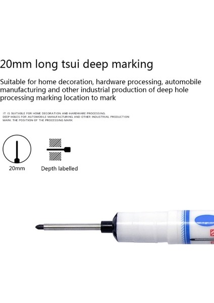 Kırmızı Stil Uzun Baş Işaretleyiciler Banyo Ağaç Işleme Dekorasyonu Çok Amaçlı Derin Delik Işaretleyici Kalemler Taşınabilir Okul Malzemeleri (Yurt Dışından) indirimleri