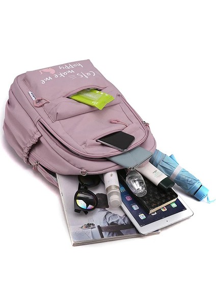 Kız Okul Çantası Sırt Çantası Genç Kadınlar Için Çocuk Kız Pembe Okul Çantası Ilköğretim Yüksek Bagpack Sınıf Gençler Çocuk Çocuklar (Yurt Dışından) modelleri