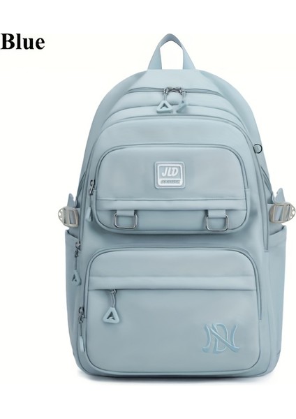 Büyük Kapasiteli Öğrenciler Sırt Çantası Günlük Su Geçirmez Naylon Çift Omuz Çantası Moda Seyahat Koleji Çantası (Yurt Dışından)