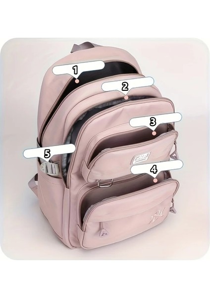 Büyük Kapasiteli Öğrenciler Sırt Çantası Günlük Su Geçirmez Naylon Çift Omuz Çantası Moda Seyahat Koleji Çantası (Yurt Dışından) fiyatları