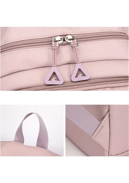 Büyük Kapasiteli Öğrenciler Sırt Çantası Günlük Su Geçirmez Naylon Çift Omuz Çantası Moda Seyahat Koleji Çantası (Yurt Dışından) indirimleri