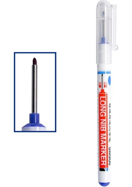 Mavi Stil Uzun Baş Işaretleyiciler Banyo Ağaç Işleme Dekorasyonu Çok Amaçlı Derin Delik Işaretleme Kalemleri B03C (Yurt Dışından)