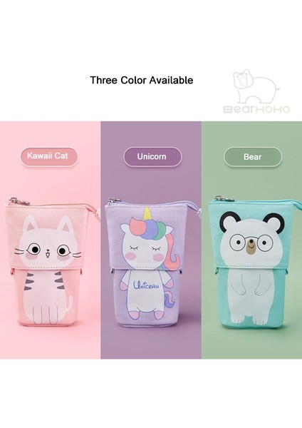 Boz Ayı Stili Sevimli Kedi Kalem Kutusu Kawaii Kalem Kutusu Teleskopik Kalemlik Okul Malzemeleri Öğrenci Kırtasiye Kız Okul Seti Trousse Scolaire (Yurt Dışından) fırsatları