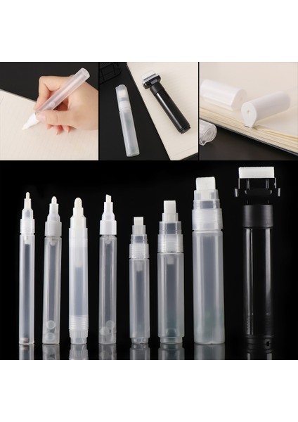5 mm Tarzı 1 Adet Boş Kalem Çubuk Grafiti Kalemi Için Tekrarlanabilir Varil Tüp Sıvı Tebeşir Işaretleyiciler Boya Kalemi Aksesuarları (Yurt Dışından)