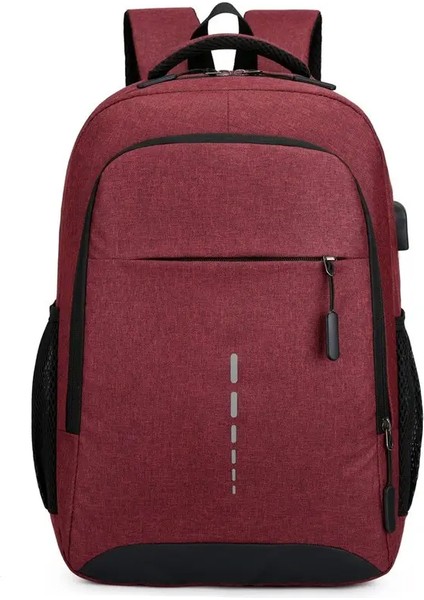 USB Şarjlı Su Geçirmez Sırt Çantası Erkekler Şık Kolej Okul Çantaları Klasik Dizüstü Bilgisayar Sırt Çantaları Erkekler Için Hafif 15.6 "dizüstü Bilgisayar Çantası (Yurt Dışından)