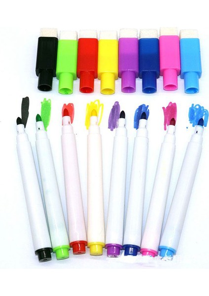 6 Adet Siyah Stil Manyetik Renkli Beyaz Tahta Kalem Siyah Beyaz Tahta Işaretleyiciler Dahili Silgi Okul Kaynağı Çocuk Grafiti Cetvel Kalemi (Yurt Dışından) modelleri