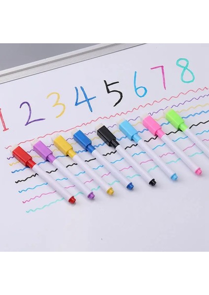 6 Adet Siyah Stil Manyetik Renkli Beyaz Tahta Kalem Siyah Beyaz Tahta Işaretleyiciler Dahili Silgi Okul Kaynağı Çocuk Grafiti Cetvel Kalemi (Yurt Dışından) indirimleri