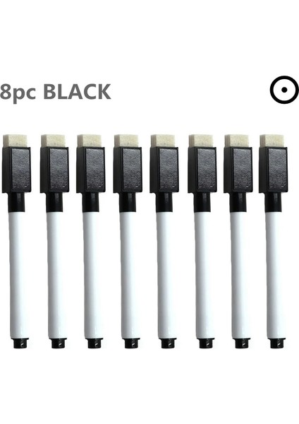 8 Adet Siyah Tarzı 8pclot Manyetik Renkli Beyaz Tahta Kalem Siyah Beyaz Tahta Işaretleyiciler Dahili Silgi Okul Kaynağı Çocuk Grafiti Cetvel Kalemi (Yurt Dışından) fiyatları