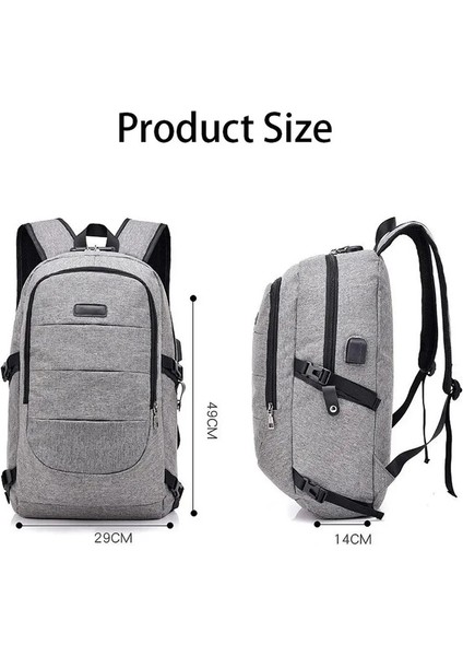 USB Şarjlı Laptop Sırt Çantası Çok Fonksiyonlu Iş Sırt Çantası Kamp Seyahat Su Geçirmez Büyük Kapasiteli Sırt Çantası Okul Çantası (Yurt Dışından) modelleri