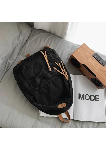 Unisex Pamuk Sırt Çantaları Düz Renk Okul Çantaları Büyük Kapasiteli Clouth Eğlence Veya Seyahat Çantaları Tembel Tarzı El Çantaları (Yurt Dışından) fiyatları