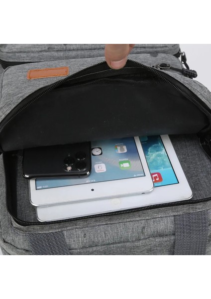 Modaya Uygun Unisex Üç Parçalı Omuz Çantası Crossbody Göğüs Çantası Hafif Su Geçirmez Bilgisayar Sırt Çantası Saf Renk Oxford Mate (Yurt Dışından) indirimleri