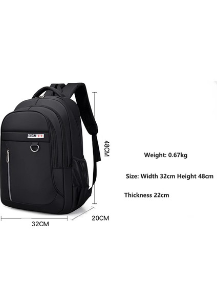 Büyük Kapasiteli Erkek Sırt Çantası Seyahat 15.6 "dizüstü Siyah Okul Sırt Çantaları Çantalar Genç Kolej Kitap Çantaları Erkek Gril Öğrenci Sırt Çantası (Yurt Dışından) indirimleri