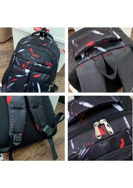 Erkek Siyah Sırt Çantası Büyük Kapasiteli Eğlence Seyahat Çantası Üniversite Öğrenci Çantası Laptop Çantası Okul Çantası Olarak Kullanılabilir (Yurt Dışından) fiyatları
