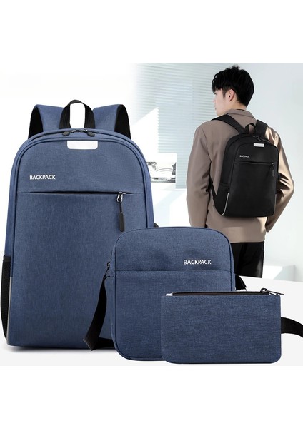 Erkekler Için 3pc Sırt Çantası Seti Yeni Moda Çok Fonksiyonlu Sırt Çantası Eğlence Iş Sırt Çantası USB Bilgisayar Çantası Öğrenci Çantası (Yurt Dışından) fiyatları