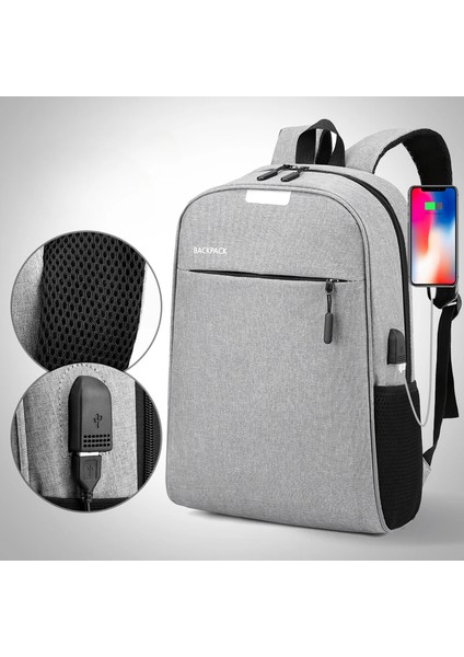 Erkekler Için 3pc Sırt Çantası Seti Yeni Moda Çok Fonksiyonlu Sırt Çantası Eğlence Iş Sırt Çantası USB Bilgisayar Çantası Öğrenci Çantası (Yurt Dışından) fırsatları