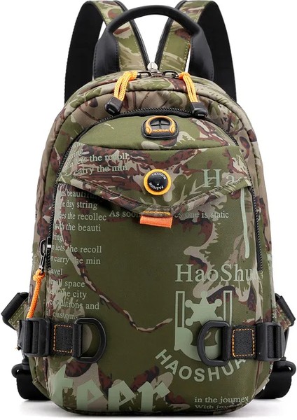 Erkekler Küçük Sırt Çantası Sırt Çantası Bir Omuz Çapraz Vücut Çanta Paketi Seyahat Tırmanış Askeri Naylon Erkek Sırt Çantaları Sling Göğüs Sırt Çantası (Yurt Dışından)