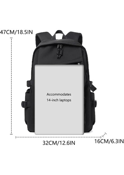 Bir 15 Inç Polyester Su Geçirmez Katı Renk Erkek Sırt Çantası Moda Çift Öğrenci Bilgisayar Sırt Çantası (Yurt Dışından) fiyatları